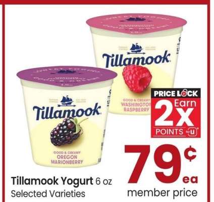 Tillamook Yogurt - 6 oz Selected Varieties