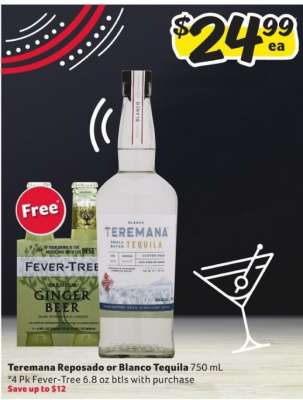 Teremana Reposado or Blanco Tequila
