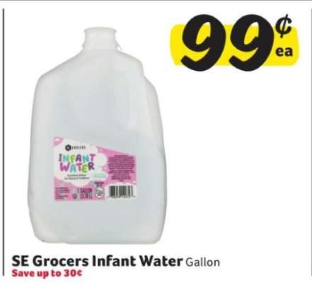 SE Grocers Infant Water
