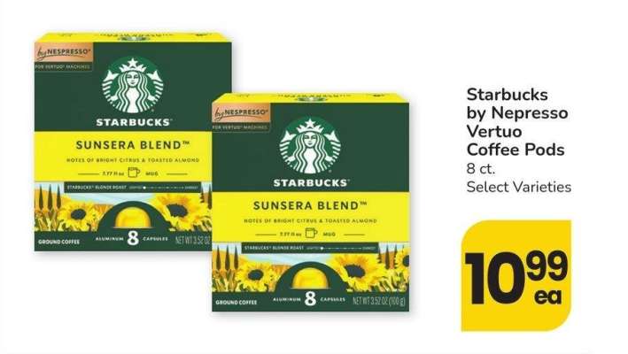 Starbucks by Nepresso Vertuo Coffee Pods - 8 ct. Select Varieties