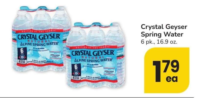 Crystal Geyser Spring Water - 6 pk., 16.9 oz.