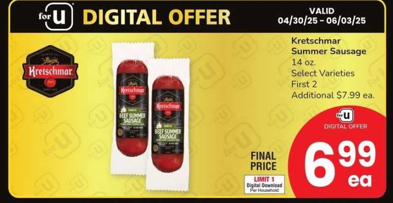 Kretschmar Summer Sausage - 14 oz. Select Varieties