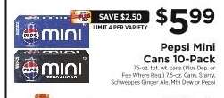 Pepsi Mini Cans 10-Pack
