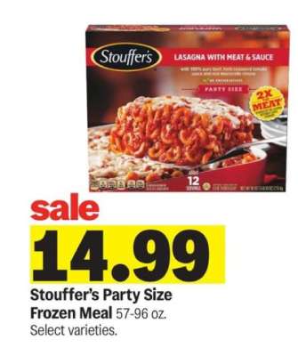 Stouffer's Party Size Frozen Meal