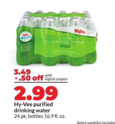 Hy-Vee purified drinking water