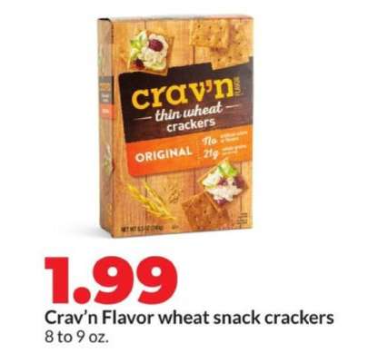 Crav’n Flavor wheat snack crackers