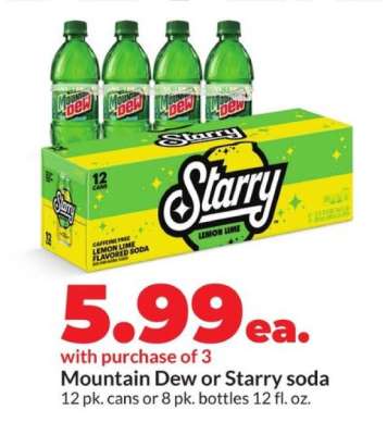 Mountain Dew or Starry soda