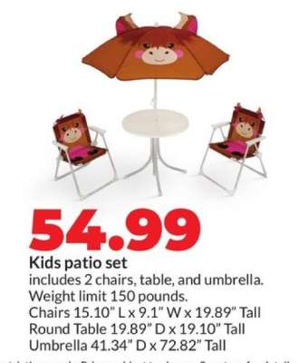 Kids patio set