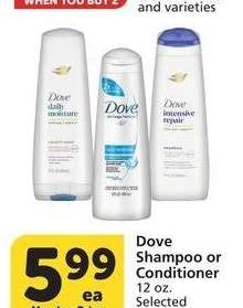 Dove Shampoo or Conditioner - 12 oz. Selected varieties