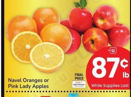 Navel Oranges or Pink Lady Apples