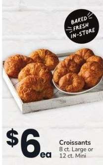 Croissants - 8 ct. Large or 12 ct. Mini