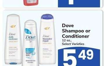 Dove Shampoo or Conditioner - 12 oz., Select Varieties