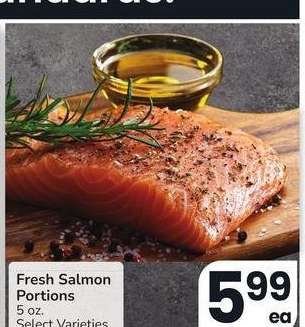 Fresh Salmon Portions - 5 oz. Select Varieties