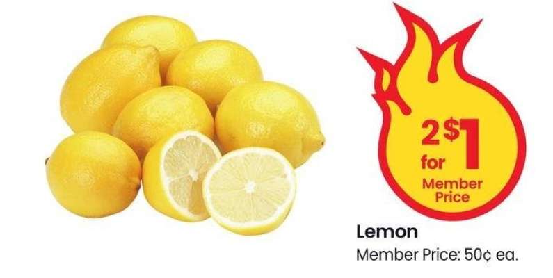 Lemon - Member Price: 50¢ ea.