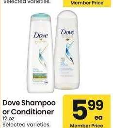 Dove Shampoo or Conditioner - 12 oz. Selected varieties.