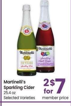 Martinelli's Sparkling Cider - 25.4 oz Selected Varieties