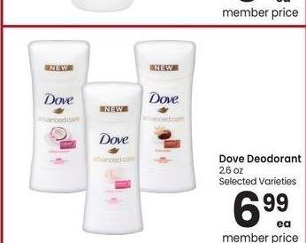 Dove Deodorant - 2.6 oz Selected Varieties