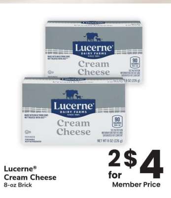 Lucerne® Cream Cheese - 8-oz Brick