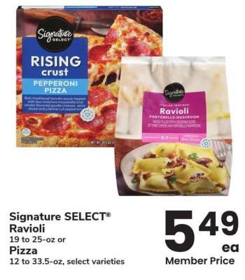 Signature SELECT® Ravioli 19 to 25-oz or Pizza 12 to 33.5-oz - select varieties