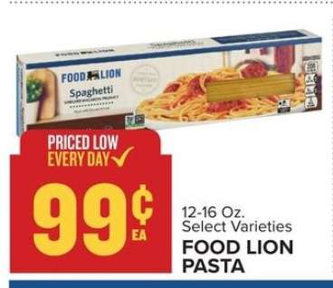 Food Lion Pasta