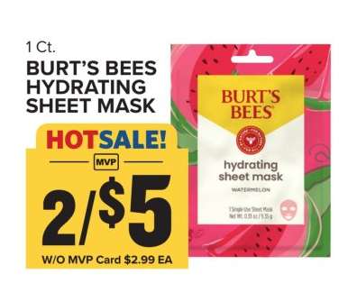 BURT’S BEES HYDRATING SHEET MASK