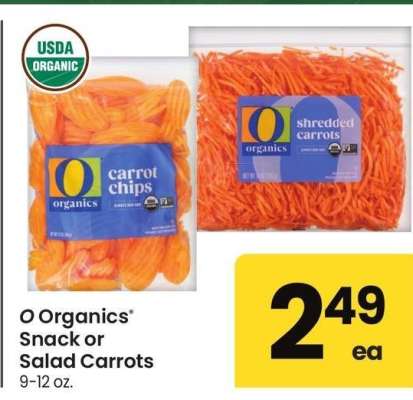 O Organics® Snack or Salad Carrots - 9-12 oz.