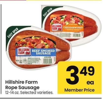 Hillshire Farm Rope Sausage - 12-14 oz. Selected varieties.