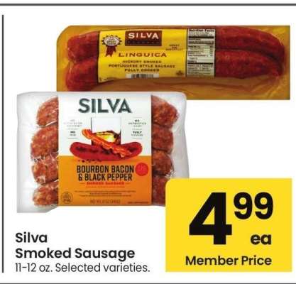 Silva Smoked Sausage - 11-12 oz. Selected varieties.