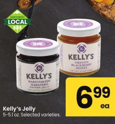 Kelly's Jelly - 5-5.1 oz. 
Selected varieties.