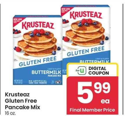 Krusteaz Gluten Free Pancake Mix - 16 oz.