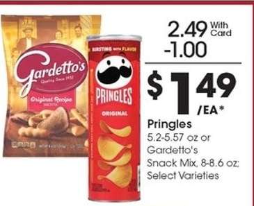 Pringles or Gardetto's Snack Mix