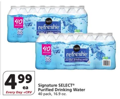 Signature SELECT® Purified Drinking Water - 40 pack, 16.9 oz.