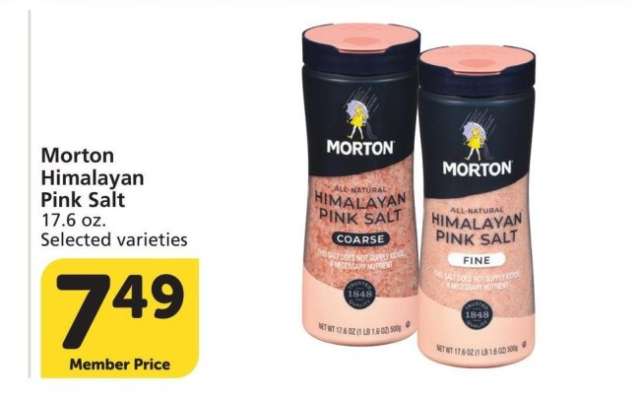 Morton Himalayan Pink Salt - 17.6 oz. Selected varieties