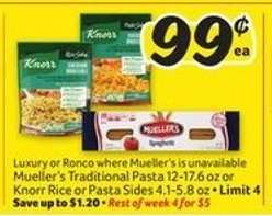 Mueller's Traditional Pasta or Knorr Rice or Pasta Sides
