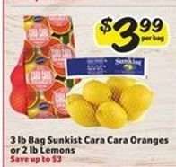 Sunkist Cara Cara Oranges or Lemons