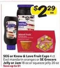SEG or Know & Love Fruit Cups