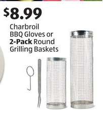 Charbroil BBQ Gloves or 2-Pack Round Grilling Baskets