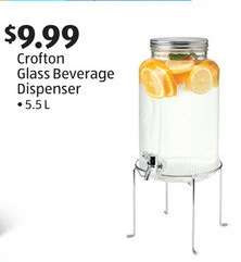 Crofton Glass Beverage Dispenser