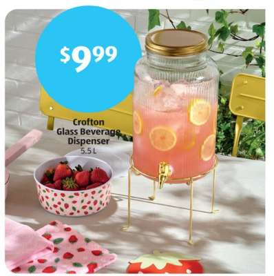 Crofton Glass Beverage Dispenser