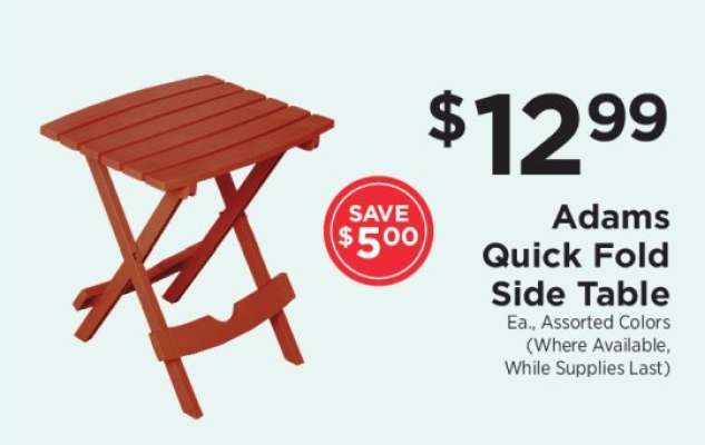 Adams Quick Fold Side Table