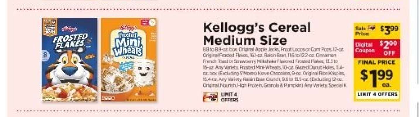 Kellogg's Cereal Medium Size