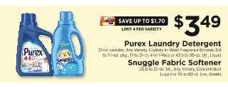 Purex Laundry Detergent & Snuggle Fabric Softener