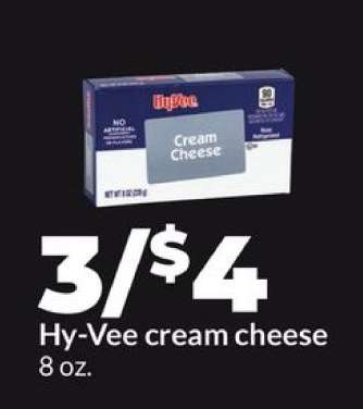Hy-Vee cream cheese
