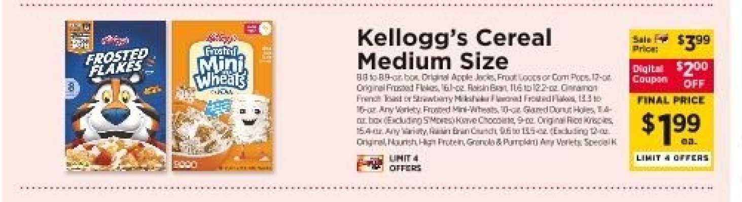 Kellogg's Cereal Medium Size