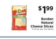 Borden Natural Cheese Slices