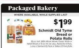 Schmidt Old Tyme Bread or Potato Rolls
