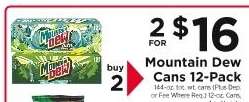 Mountain Dew Cans 12-Pack