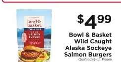 Bowl & Basket Wild Caught Alaska Sockeye Salmon Burgers