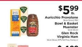 Auricchio Provolone, Bowl & Basket Muenster, Glen Rock Virginia Ham