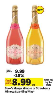 Cook's Mango Mimosa or Strawberry Mimosa Sparkling Wine